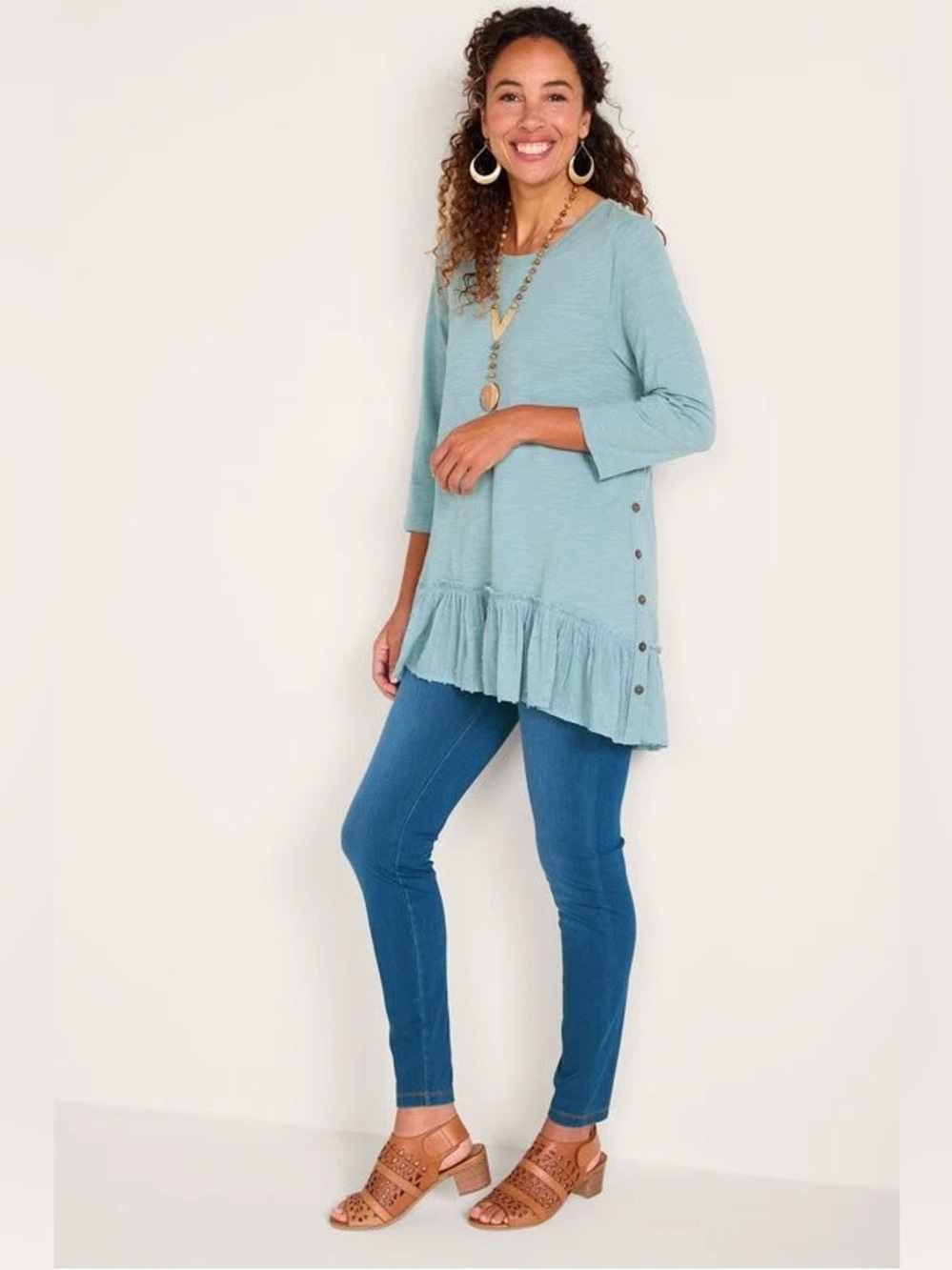 Soft Surroundings CeCe Flounce Hem Tunic